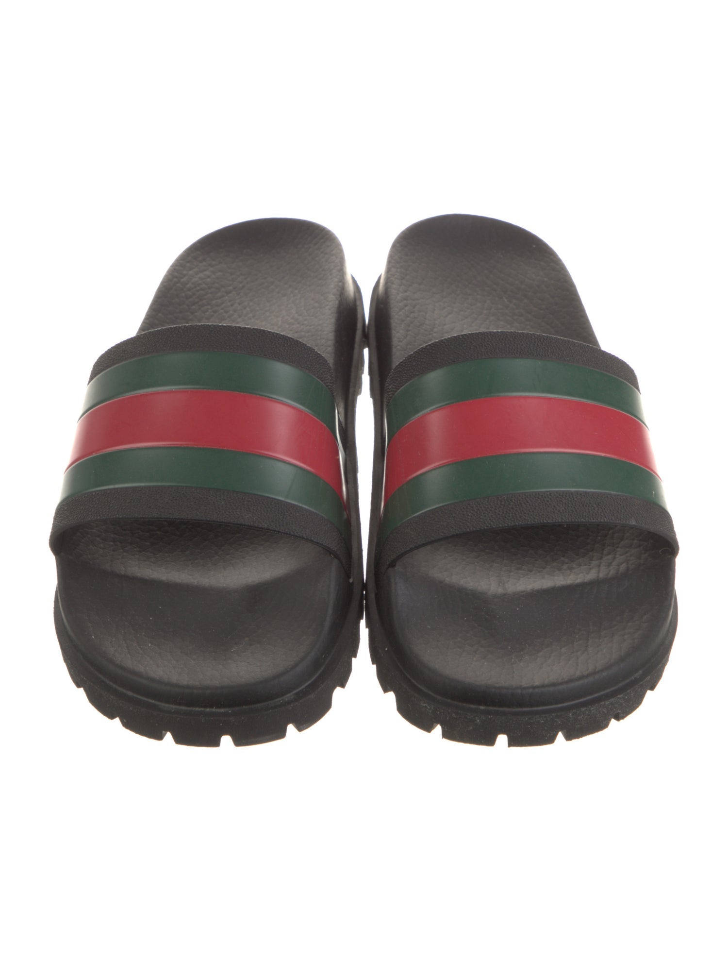 Gucci Web Accent Rubber Slides